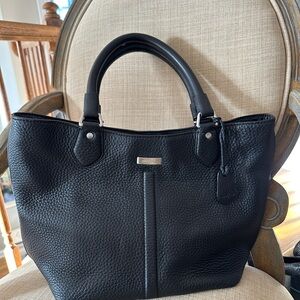 Coach Black Leather Tote Bag